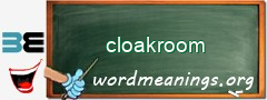WordMeaning blackboard for cloakroom